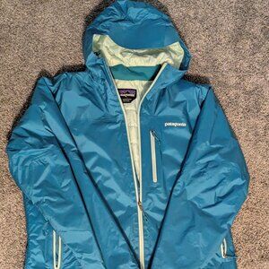 Patagonia Women's XL Teal Waterproof Rain Jacket